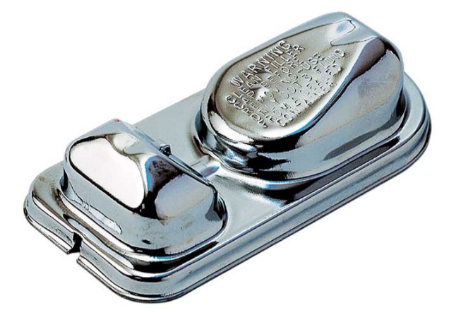 Master Cylinder Cap Tandem Chrome (1Large 1Small) 67/73