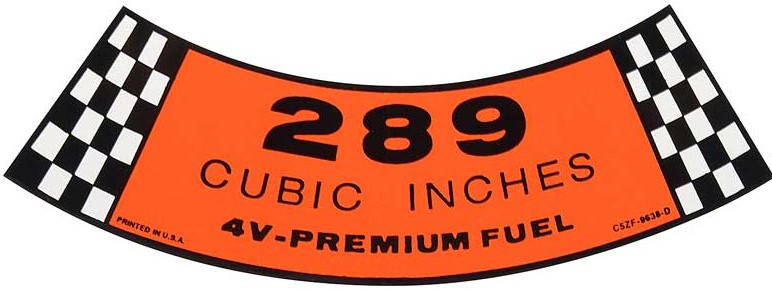1968-1969 Buick 430-4V Air Cleaner Decal – Skylark Riviera LeSabre Wildcat Regal – JOR DB21