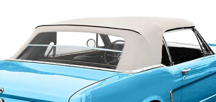 Convertible Top Folding Glass, White, 65/66