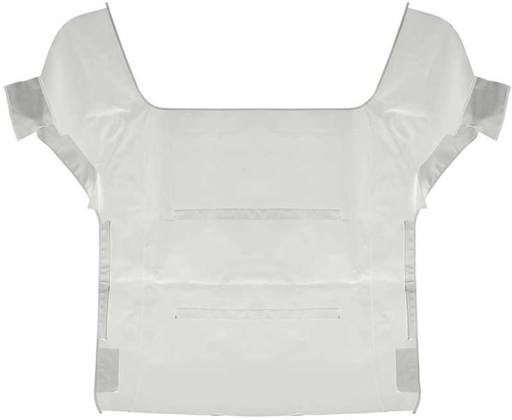 Convertible Top with Plastic Window, White 67/68