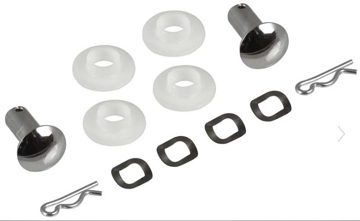 Convertible Top Chrome Clevis Pin Kit 64/73