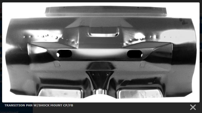 Transition Pan With Shock Mount 65/70rn65/70 Fastback 67/70 Convertible