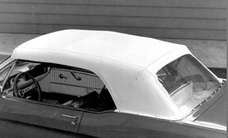 CV Top Black with Plastic Rear Window. Pinpoint 36oz Vinyl 65/66