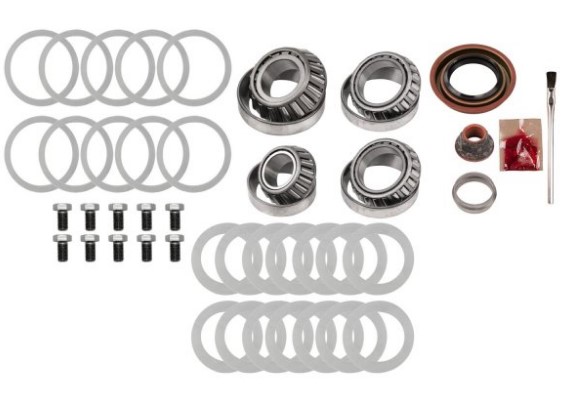 Differential Rebuild Kit:Bearings,Pinion Seal,Pinion Nut,Shims,Crush Sleeve,Crown Wheel Bolts,Gasket,Blue 05/14 With Large Pinion Bearing