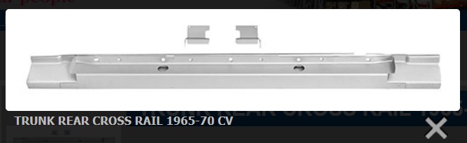 Trunk Brace Cross Rail Convertible 64/70